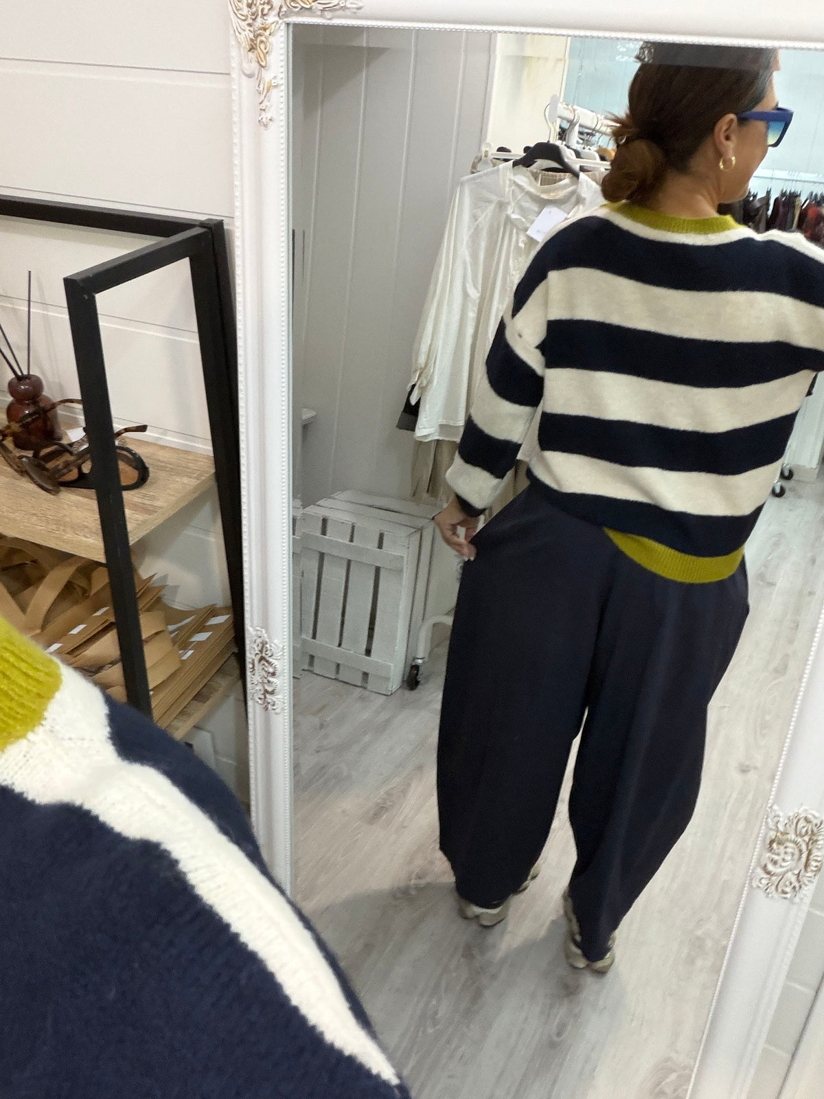 Pantalón Ane algodón azul marino