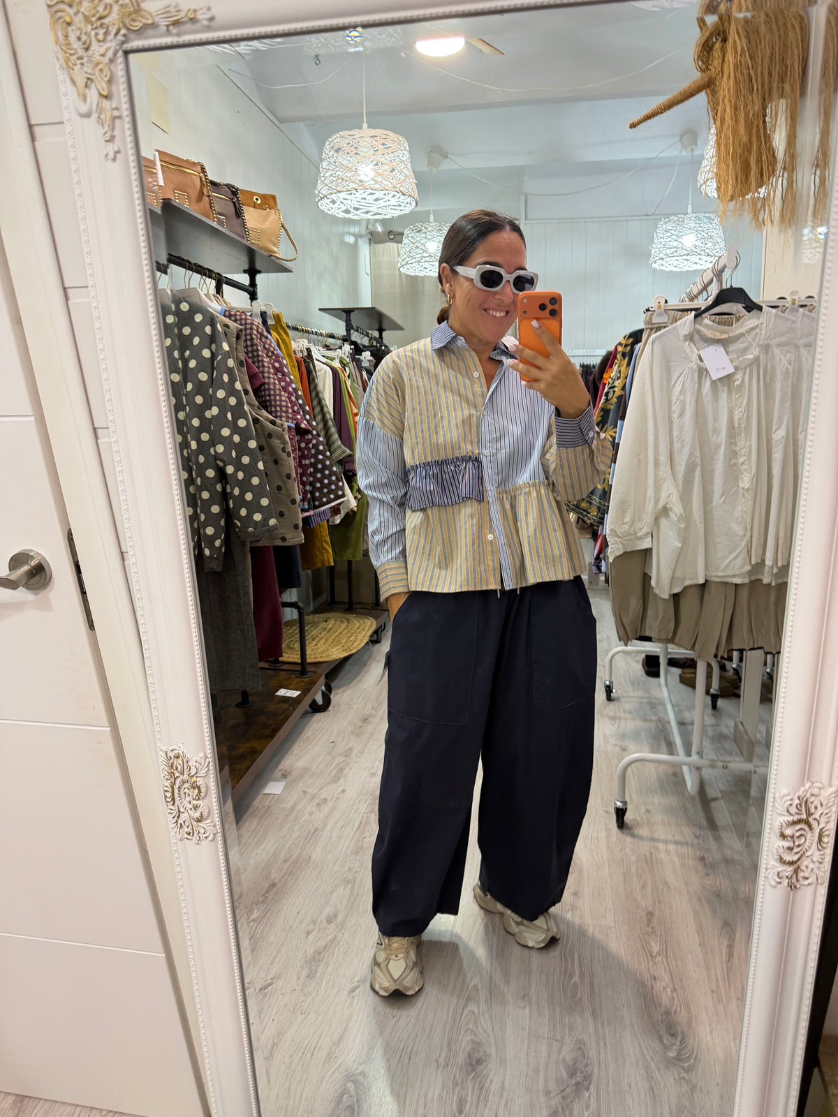 Pantalón Ane algodón azul marino