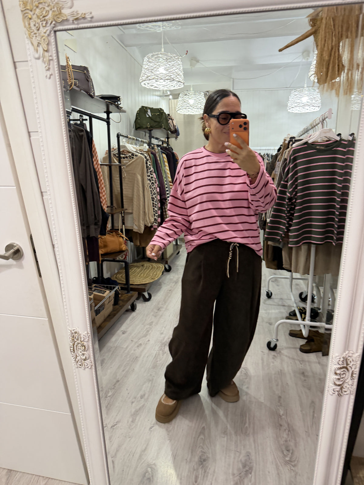 Pantalón Jogger Balloon micropana suave chocolate