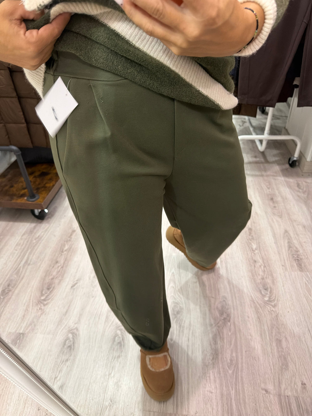 Pantalón Nagore punto milano otoño kaki