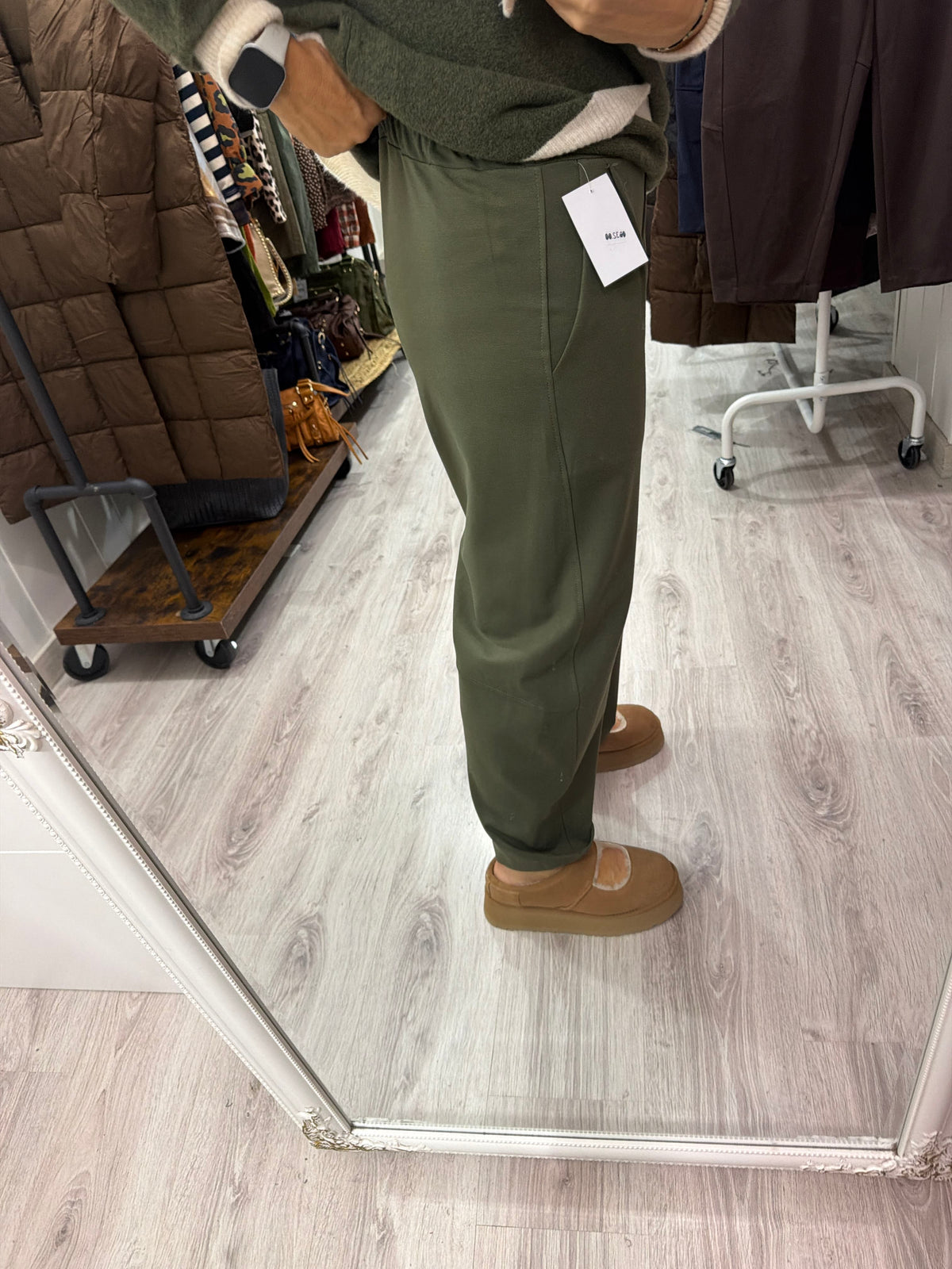 Pantalón Nagore punto milano otoño kaki