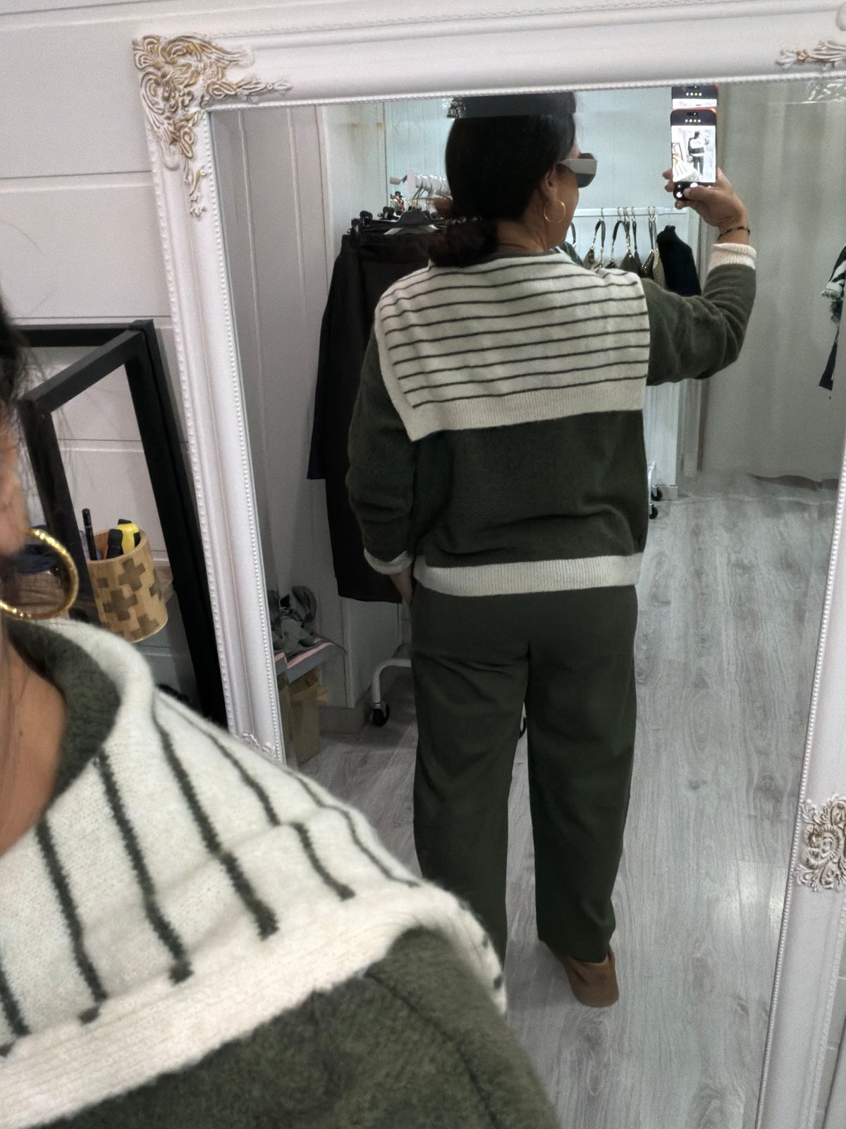 Pantalón Nagore punto milano otoño kaki