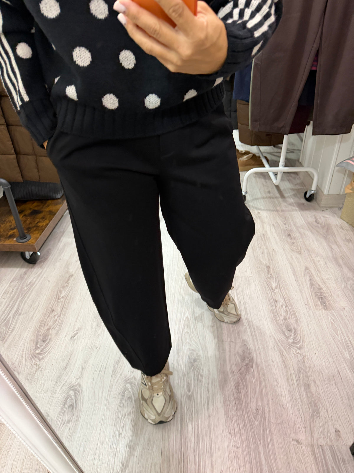 Pantalón Nagore punto milano otoño negro
