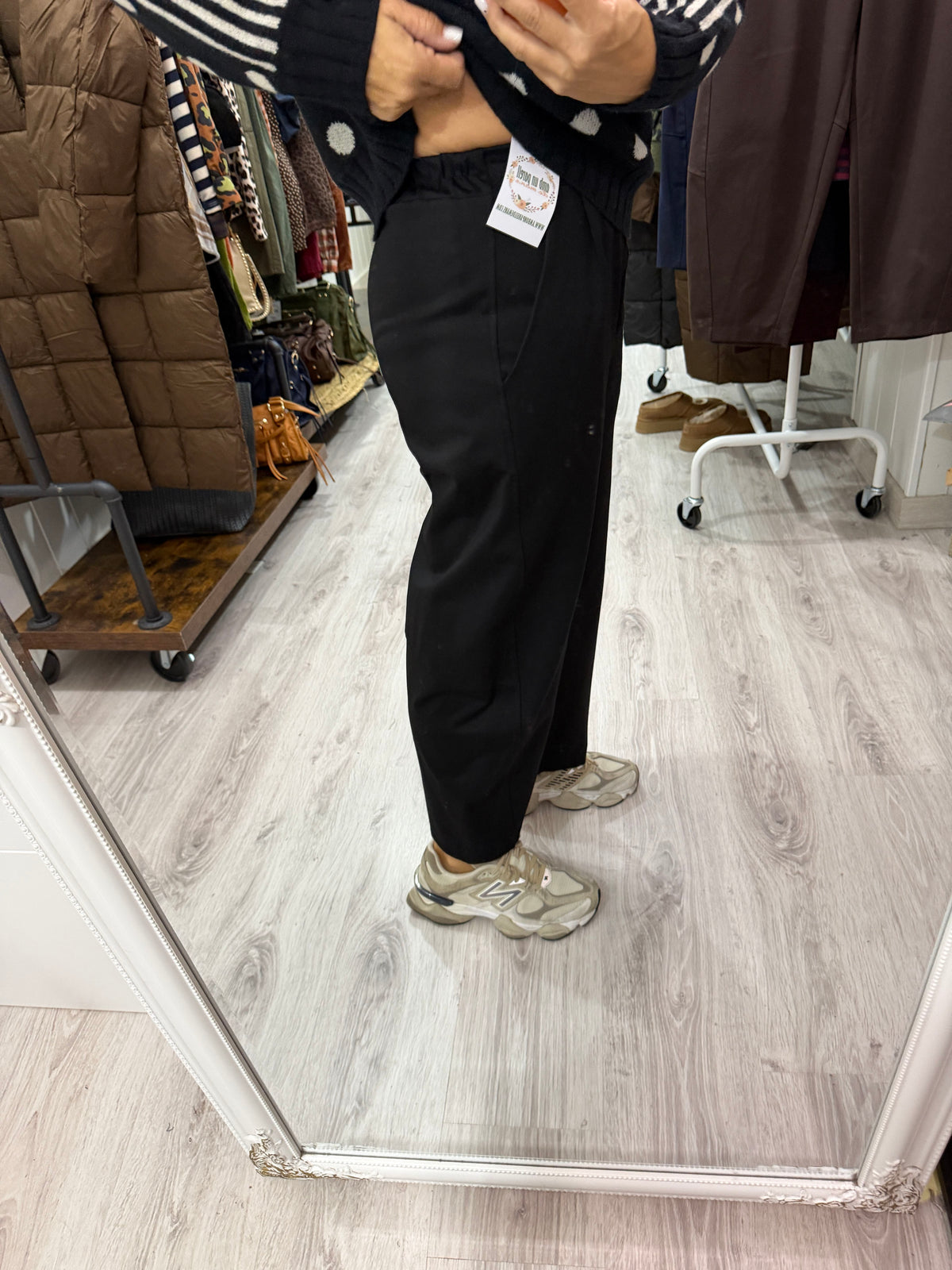 Pantalón Nagore punto milano otoño negro