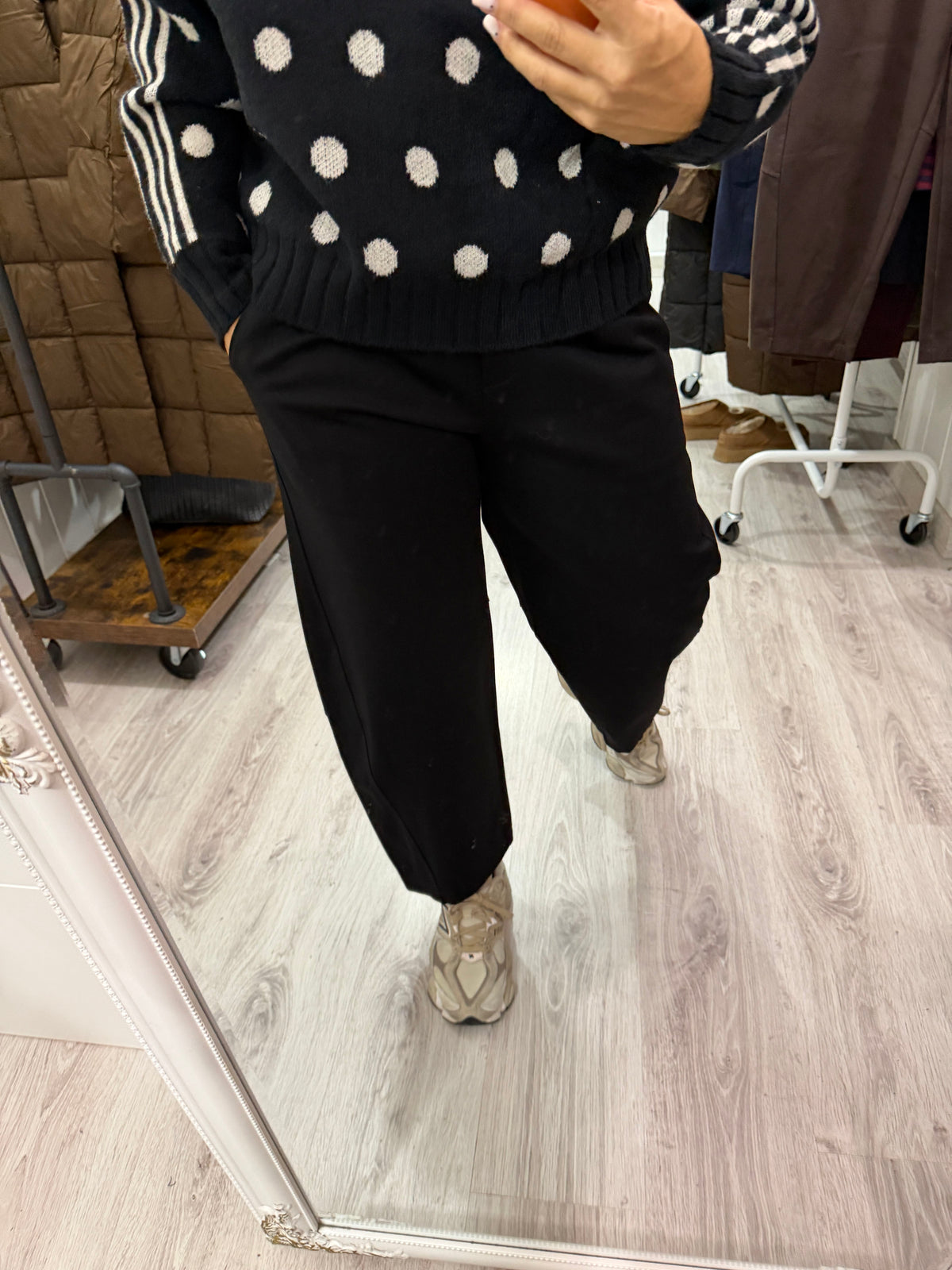 Pantalón Nagore punto milano otoño negro