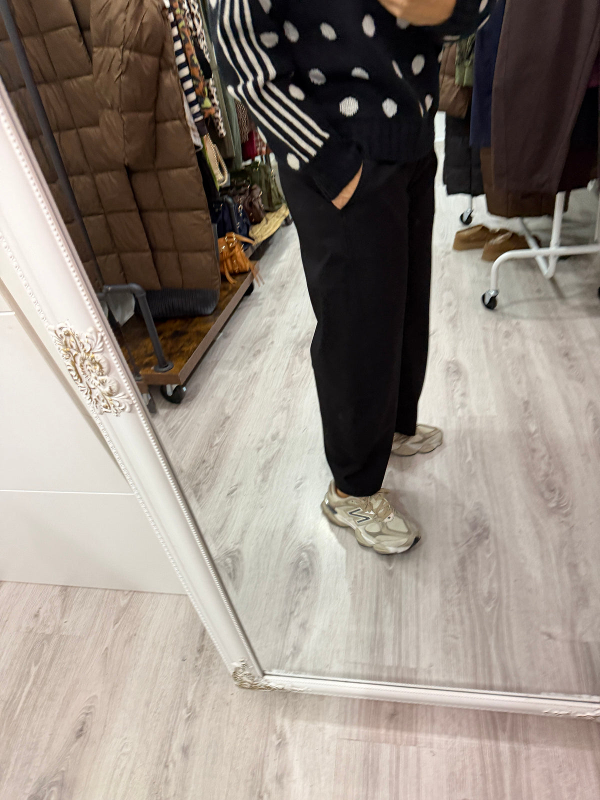 Pantalón Nagore punto milano otoño negro