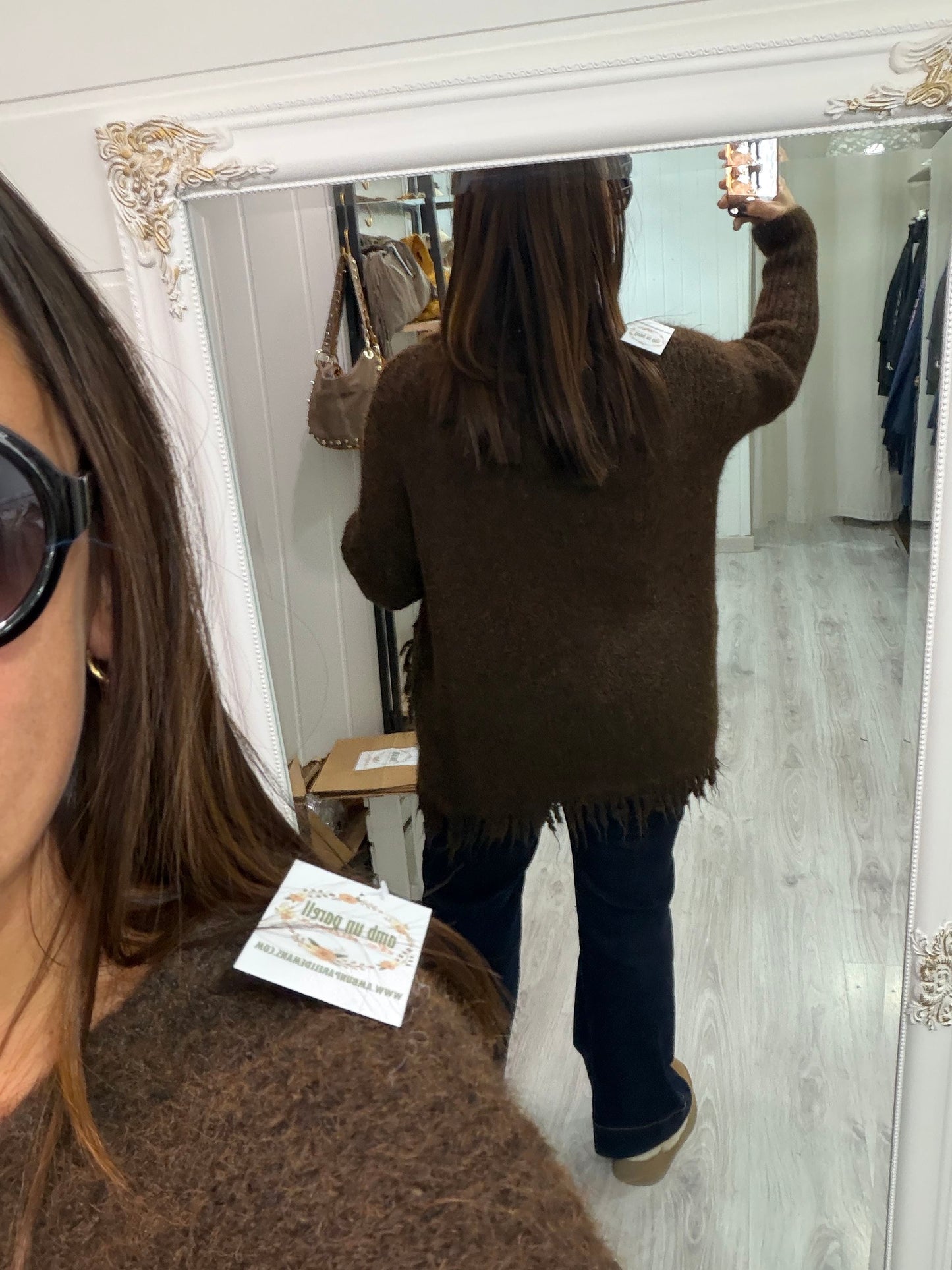 Jersei Pockets oversize chocolate