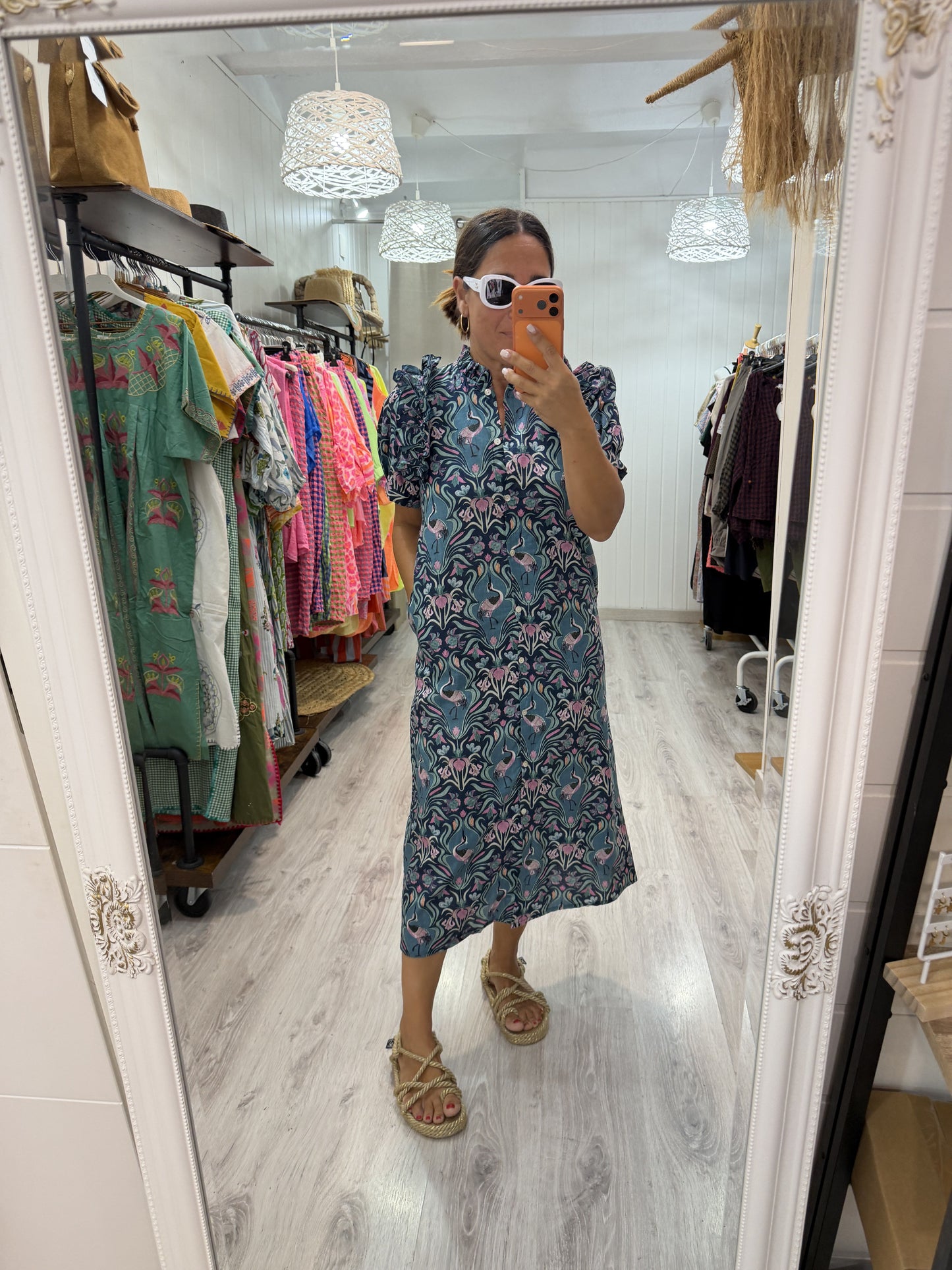 Vestido Idoia garzas azules