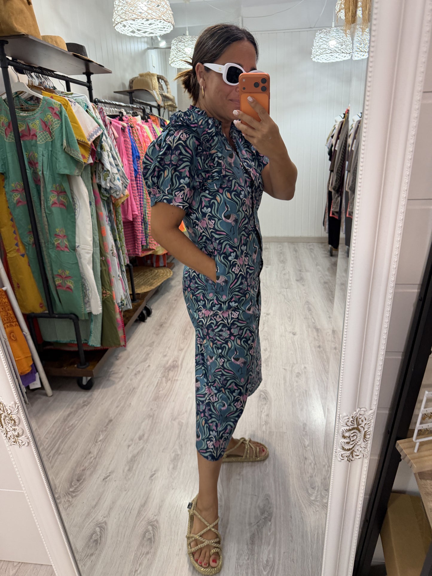 Vestido Idoia garzas azules