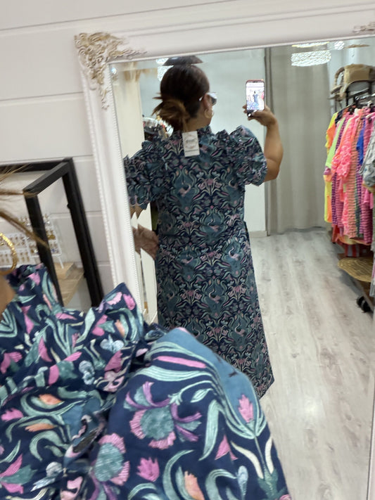 Vestido Idoia garzas azules