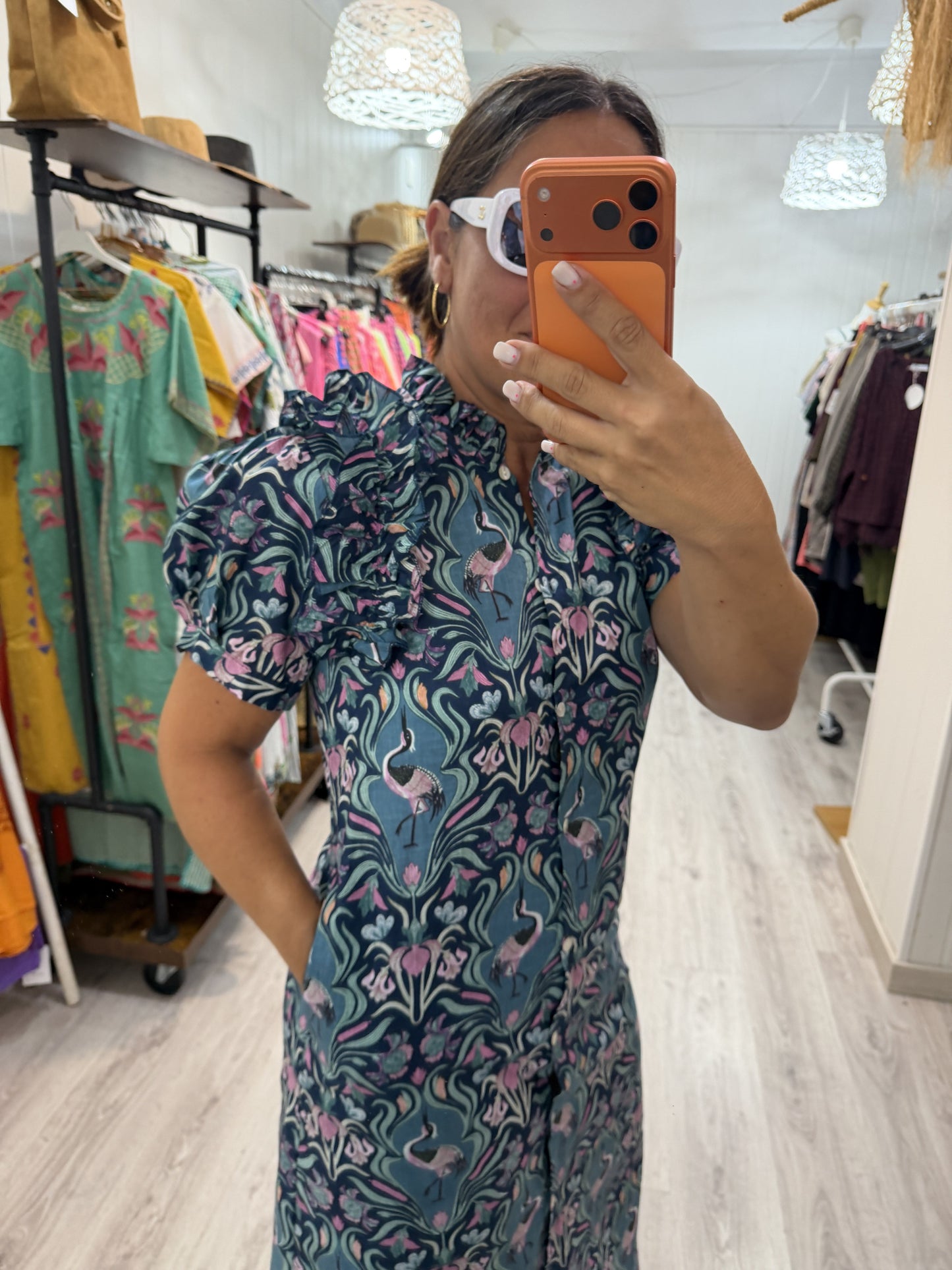 Vestido Idoia garzas azules