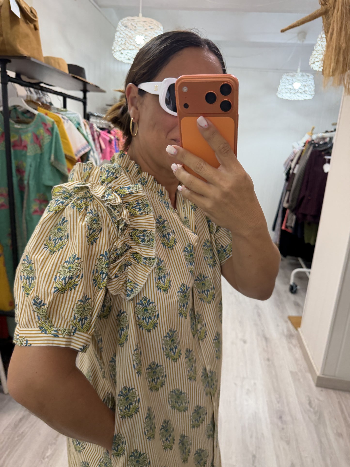 Vestido Idoia Camomila mostaza