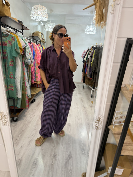 Blusón Oversize berenjena