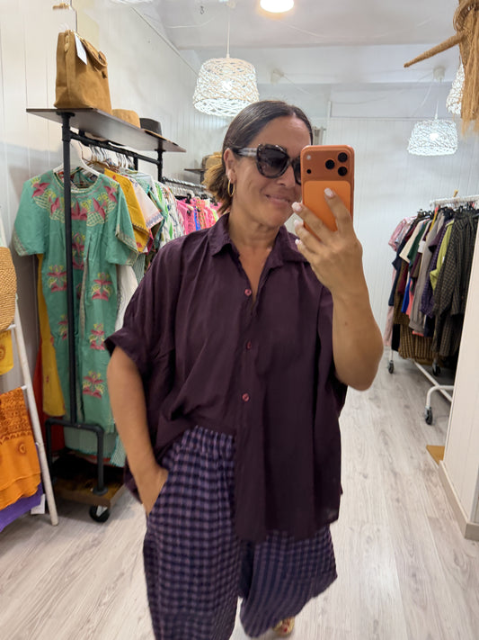 Blusón Oversize berenjena