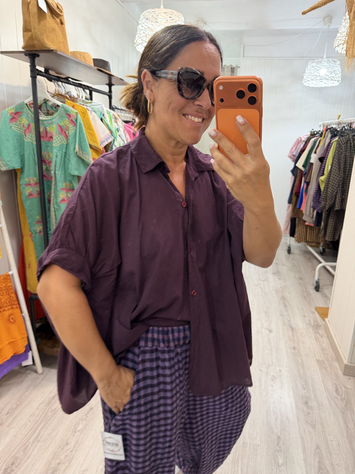 Blusón Oversize berenjena