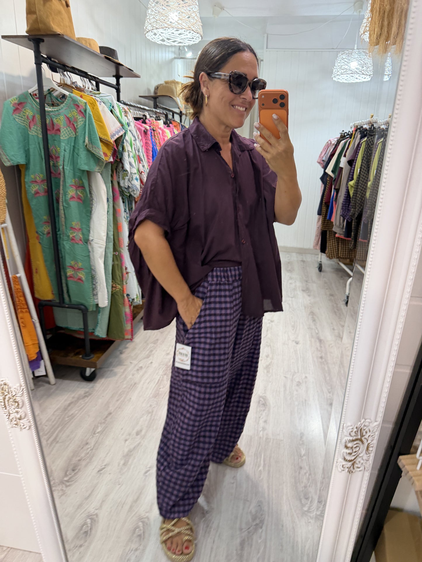 Blusón Oversize berenjena