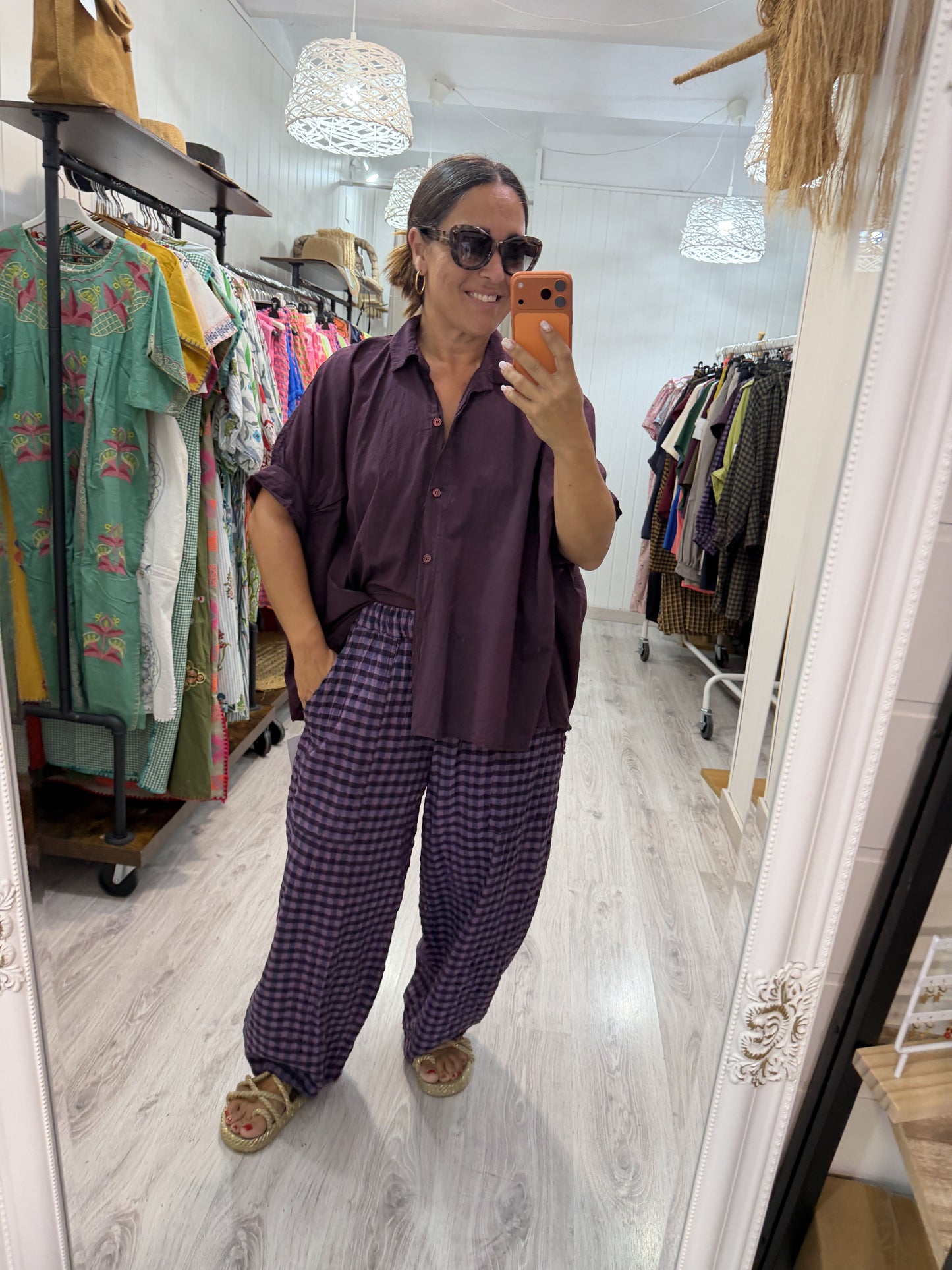 Blusón Oversize berenjena