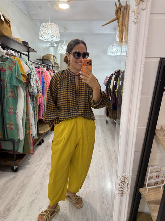 Pantalón Sendai summer mostaza