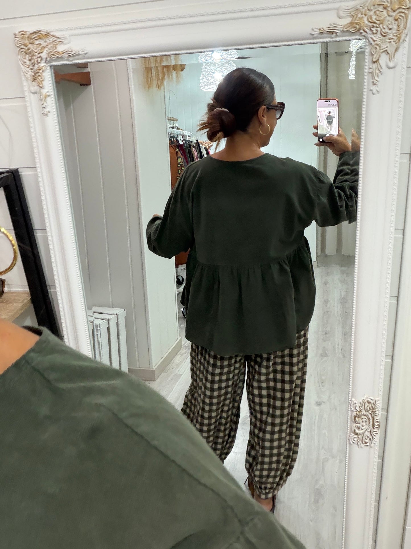 Blusa Ane micropana kaki