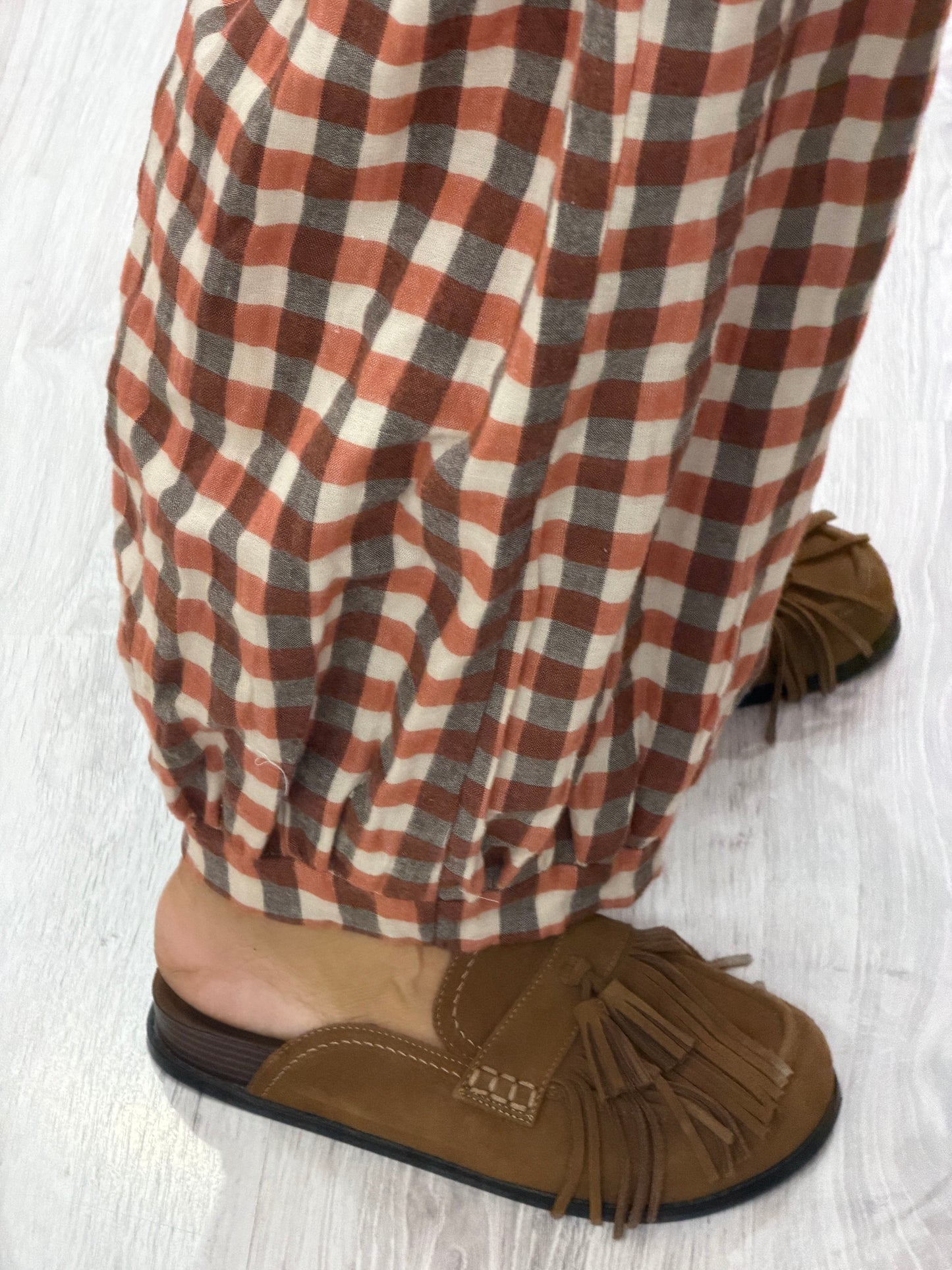 Pantalón Noon Vichy franela caldera