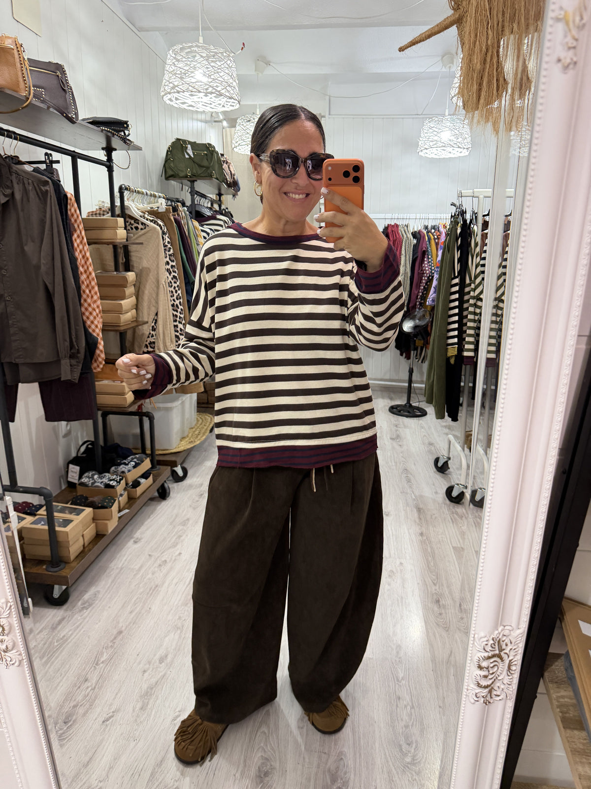 Pantalón Jogger Balloon micropana suave chocolate