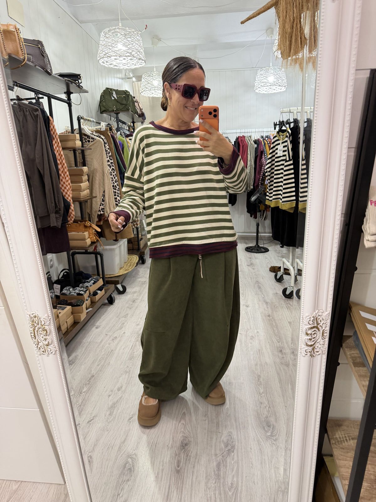 Pantalón Jogger Balloon micropana suave kaki
