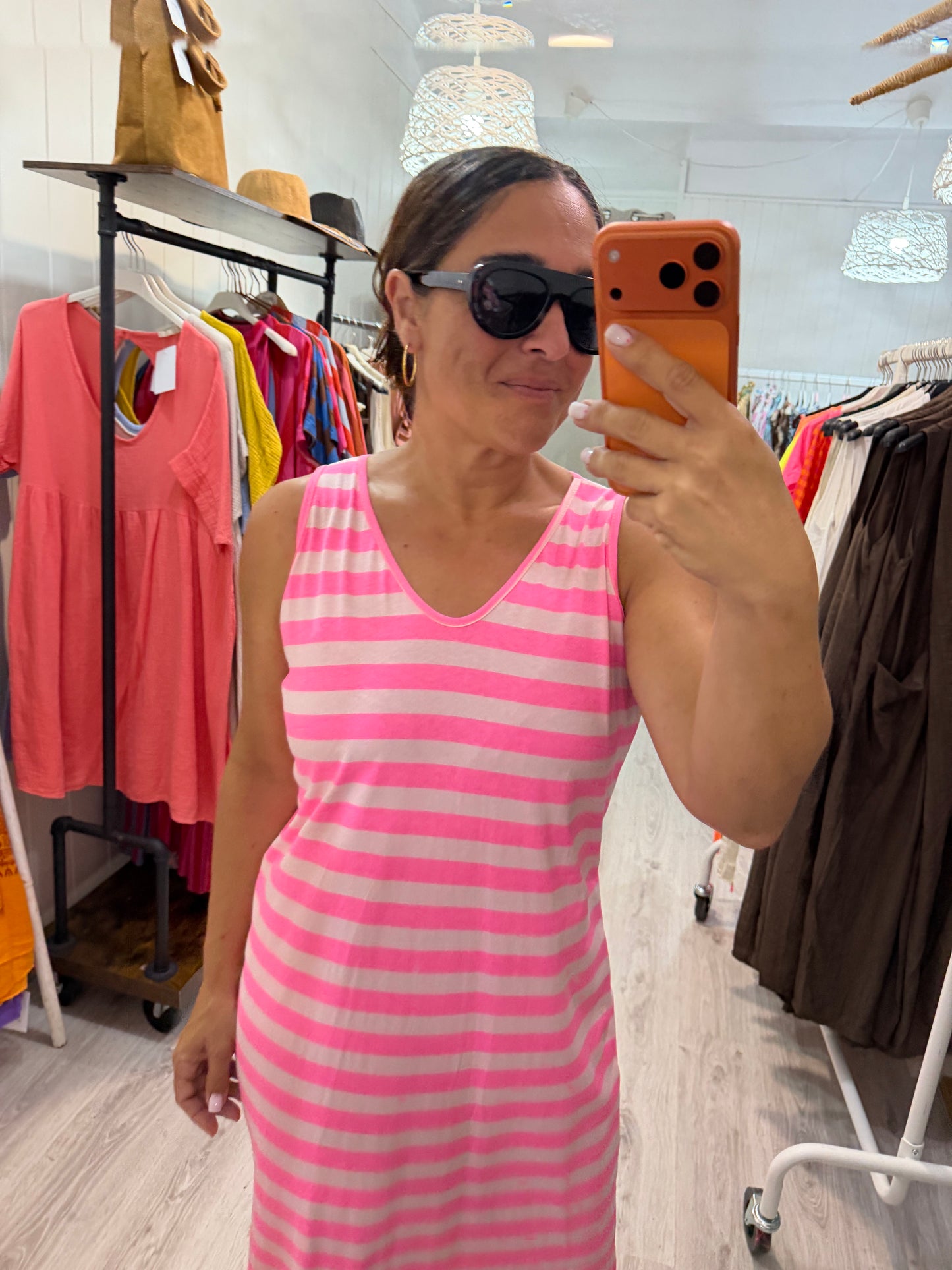 Vestido Marsella rosa y fucsia