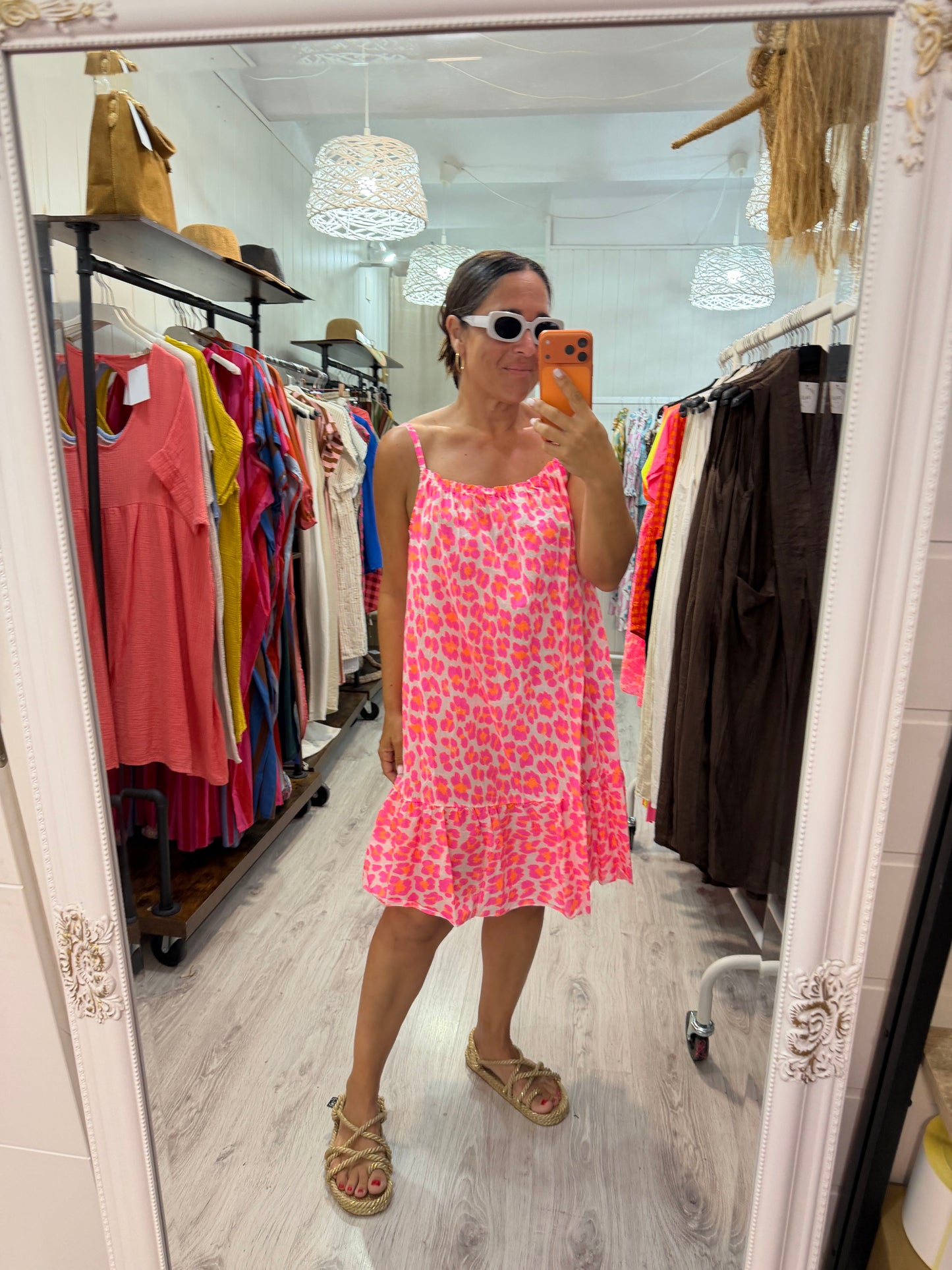 Vestido tirantes animal print