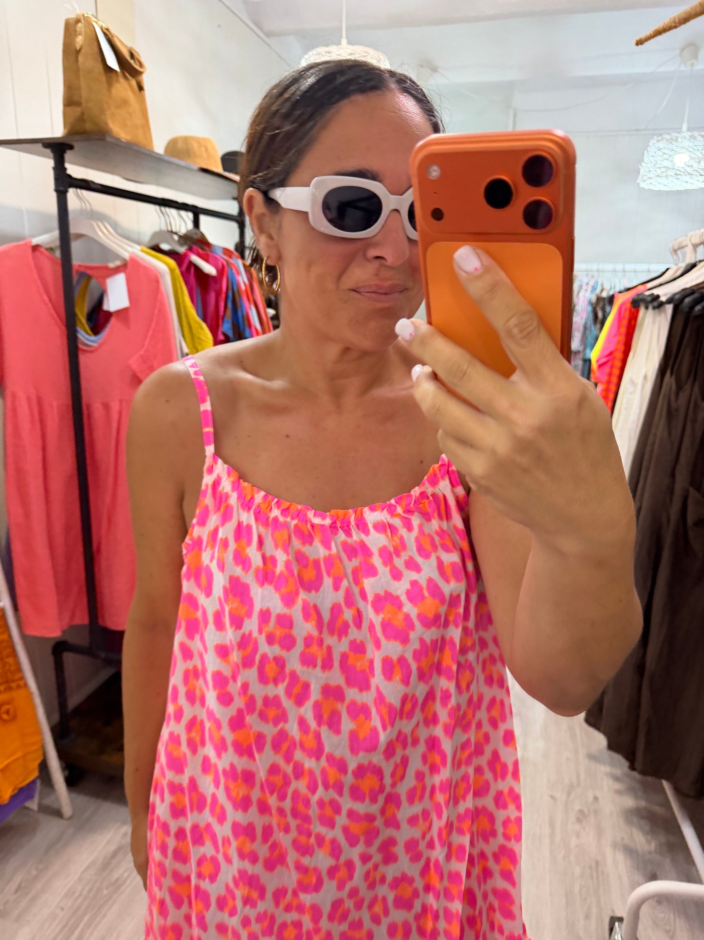 Vestido tirantes animal print