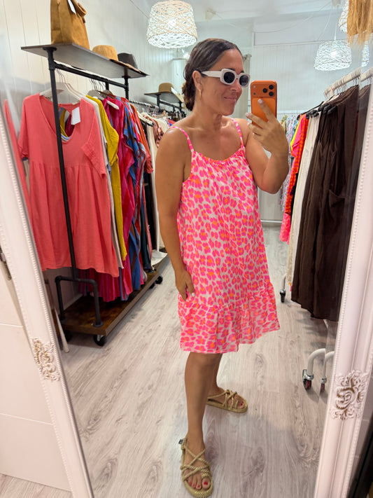Vestido tirantes animal print