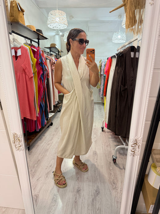 Vestido Nus beige