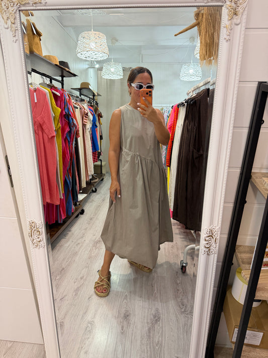 Vestido Wendy taupe