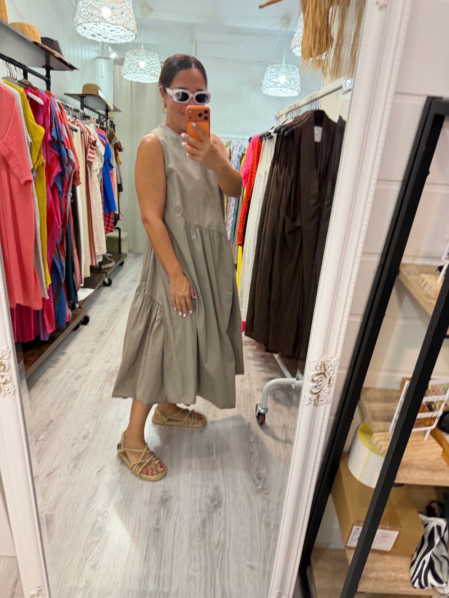 Vestido Wendy taupe