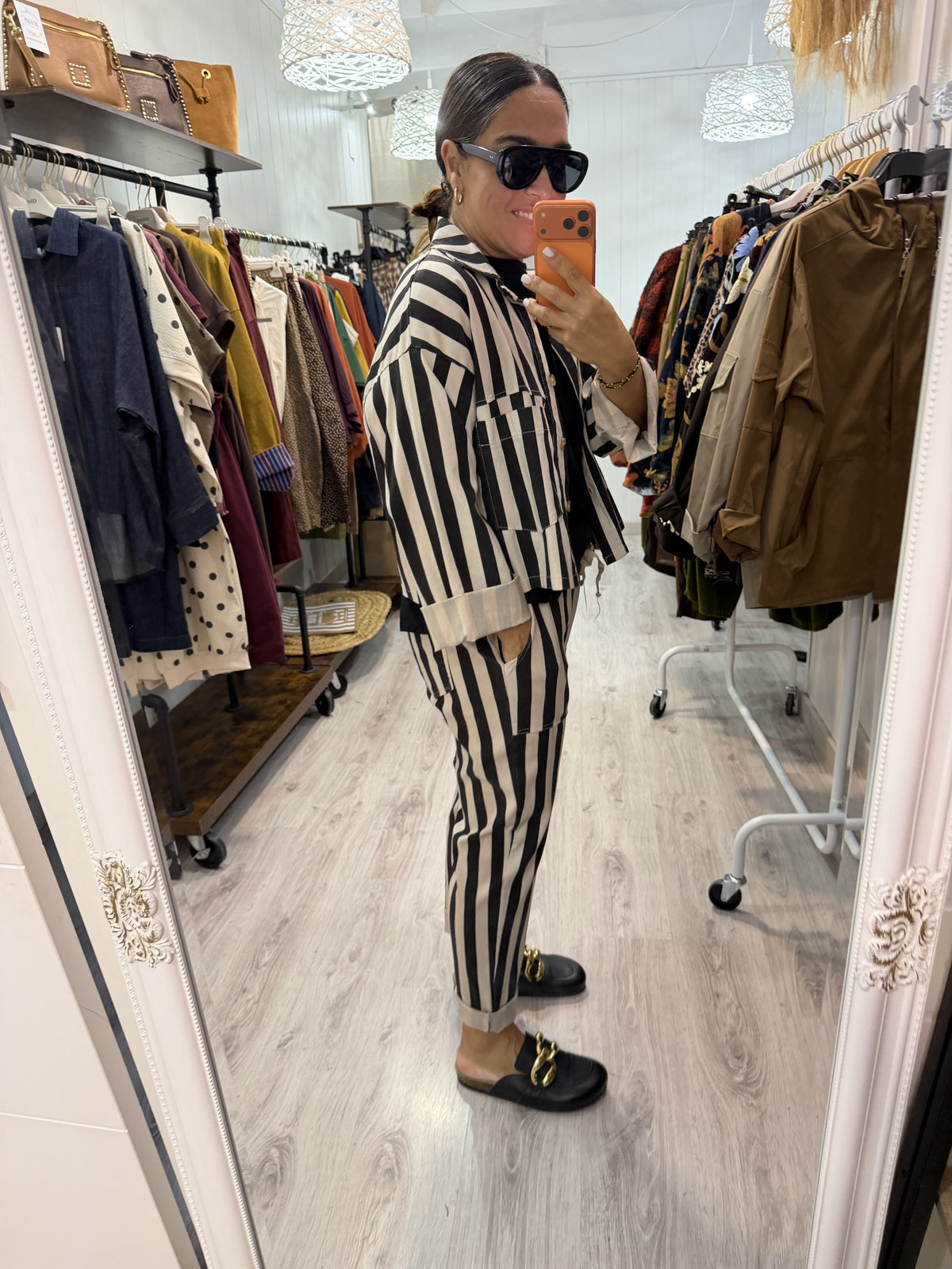 Conjunto Lisboa negro y marfil