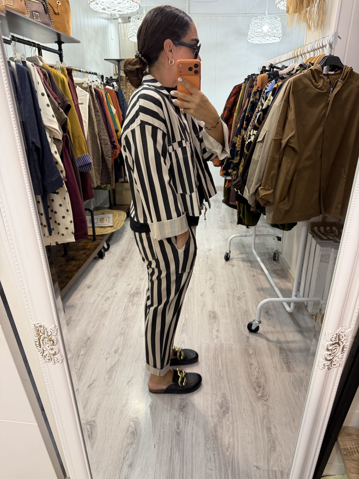 Conjunto Lisboa negro y marfil