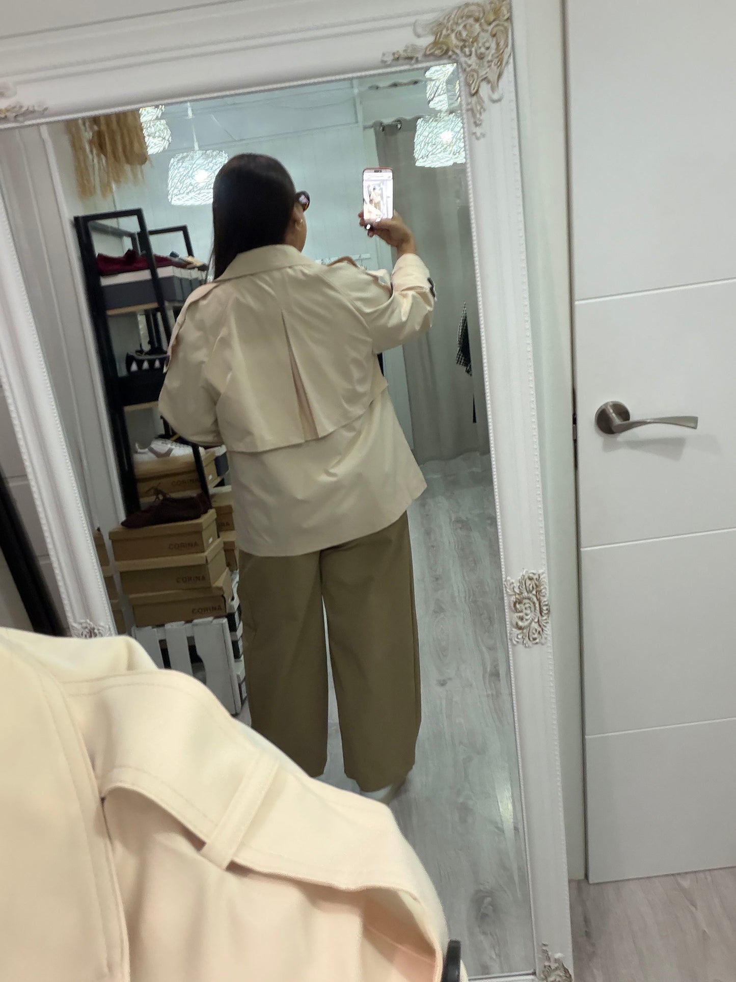 Gabardina Greta beige