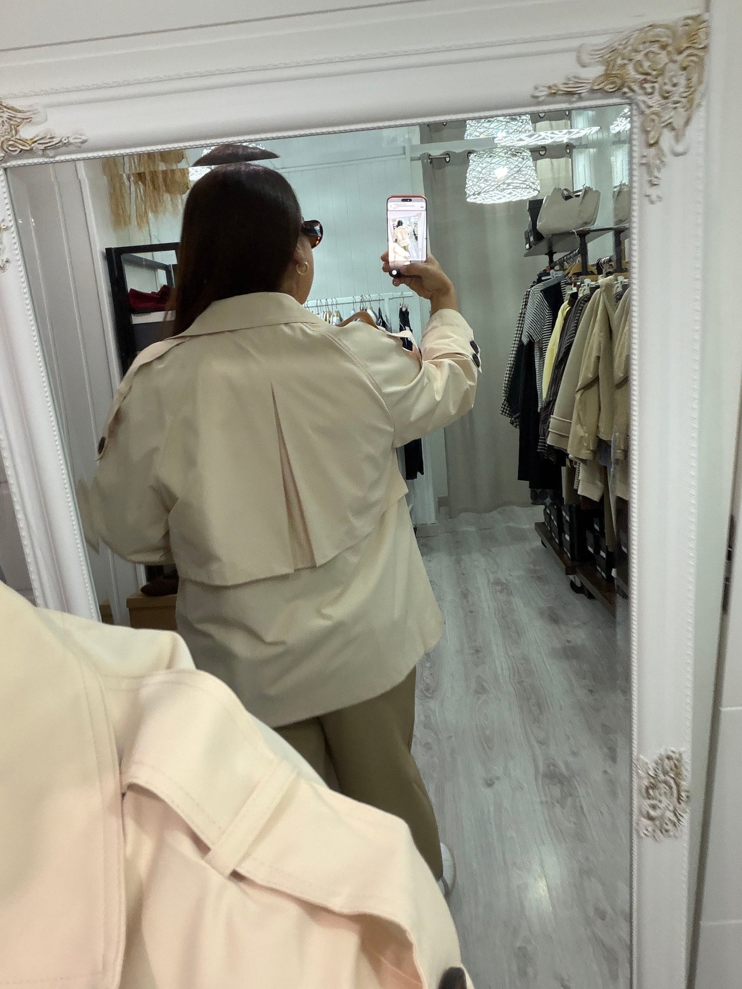 Gabardina Greta beige