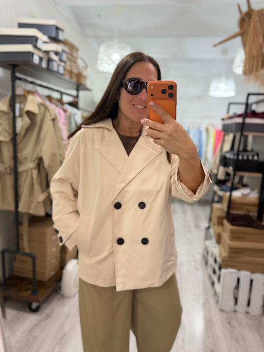 Gabardina Greta beige