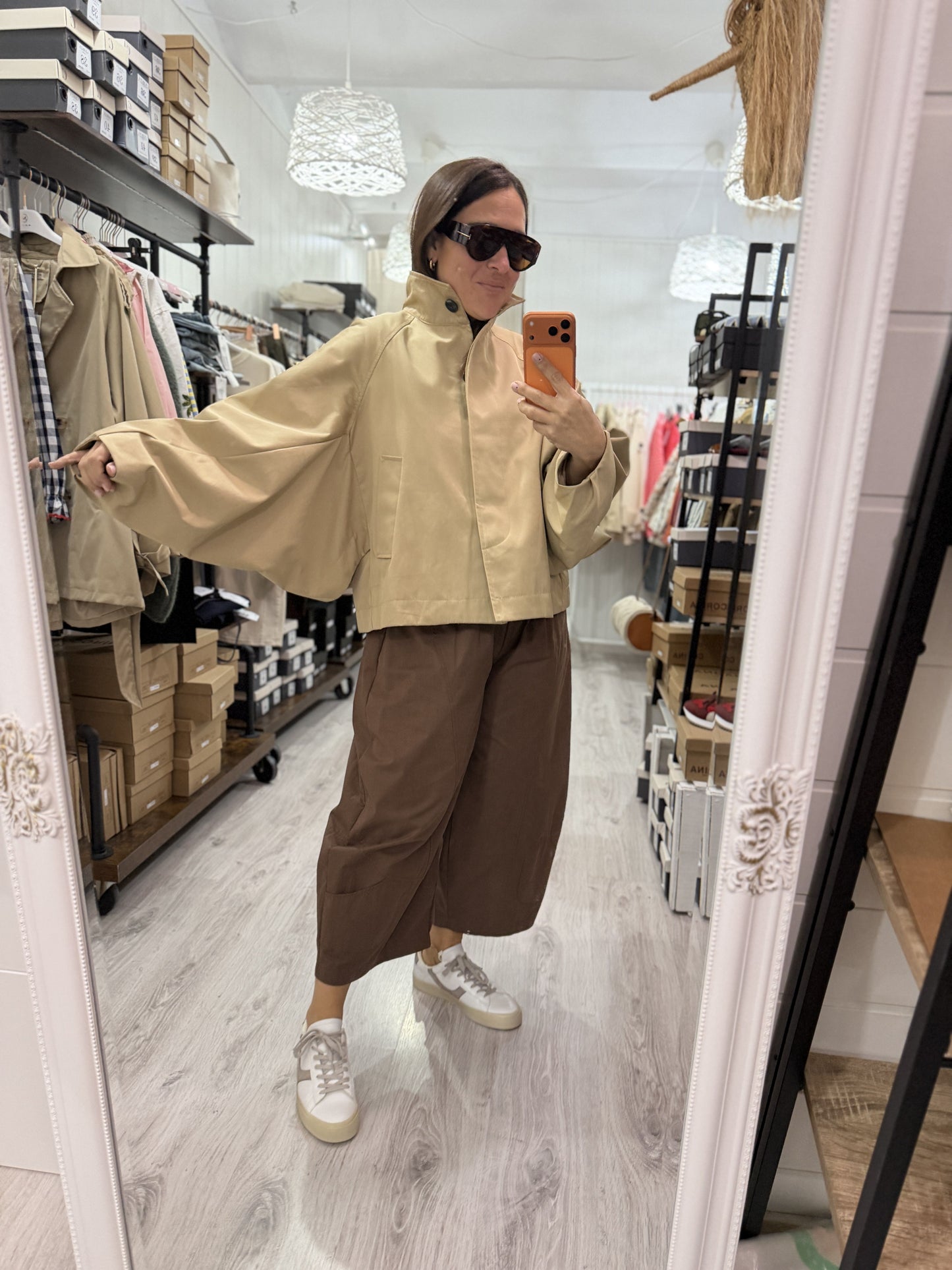 Gabardina Nekane camel