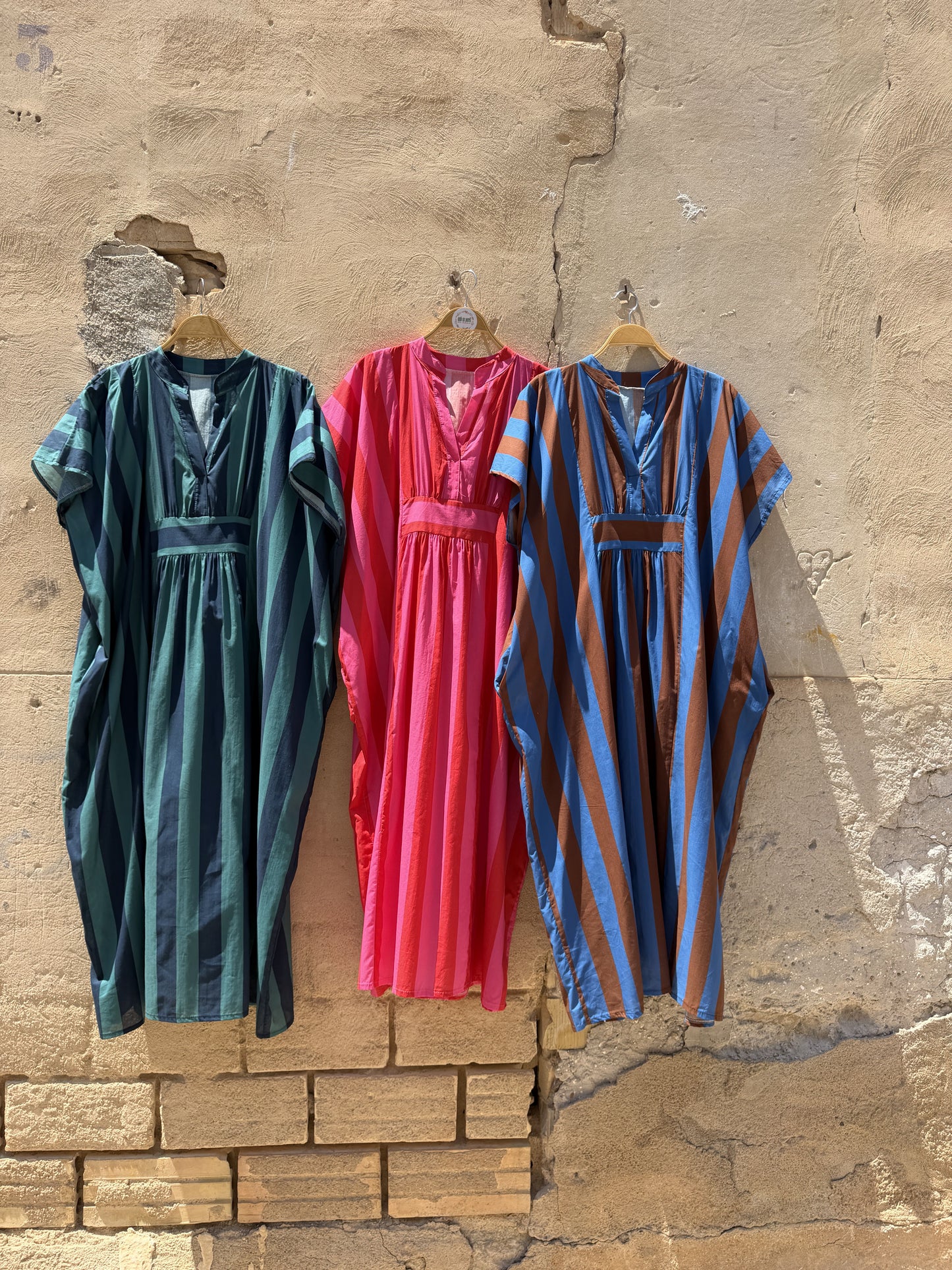 Kaftan oversize Toscana azul turquesa y petróleo