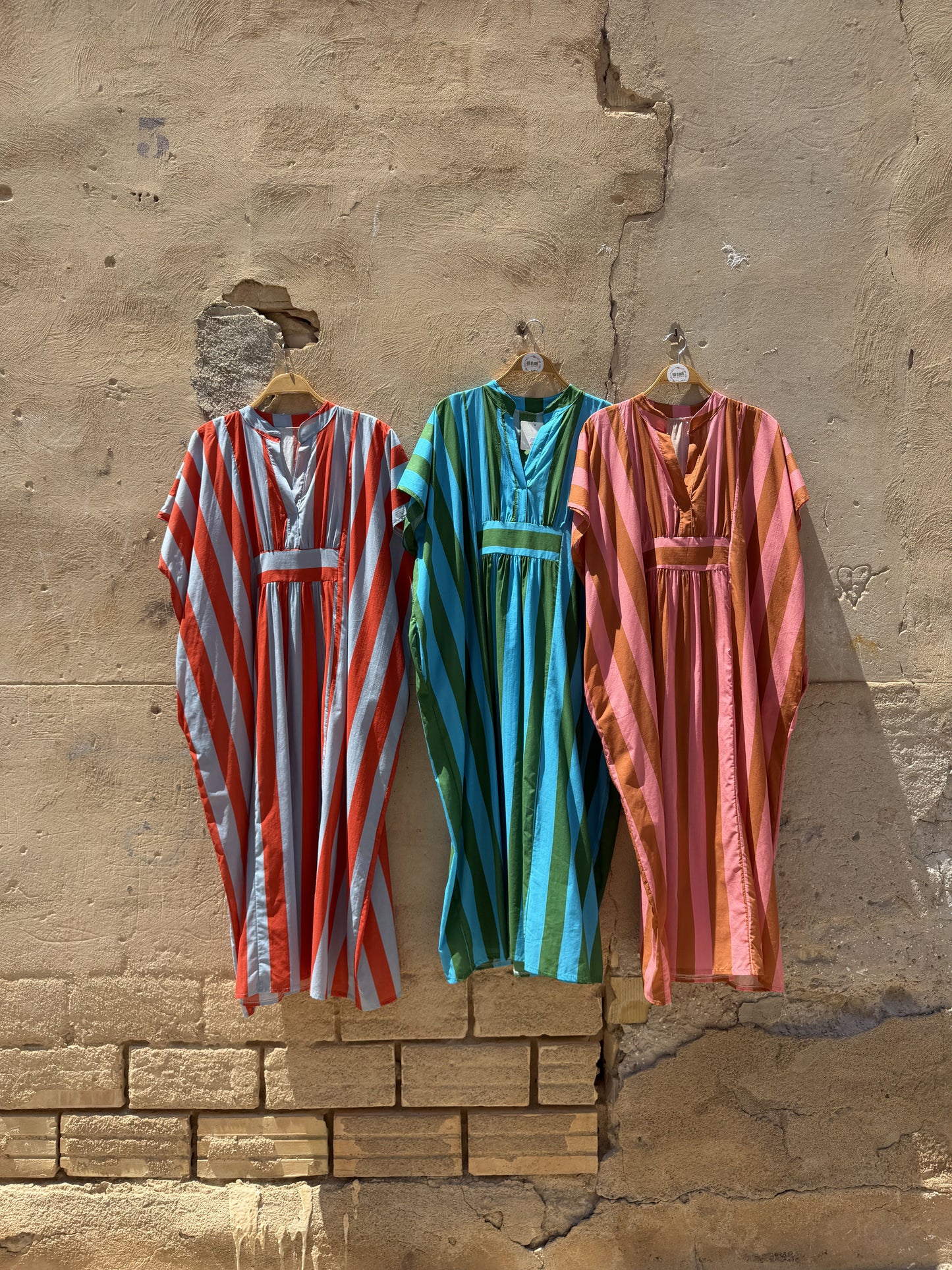 Kaftan oversize Toscana azul turquesa y petróleo