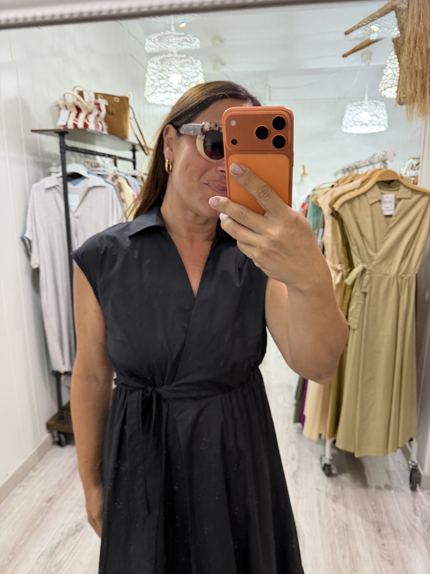 Vestido Grace cruzado negro
