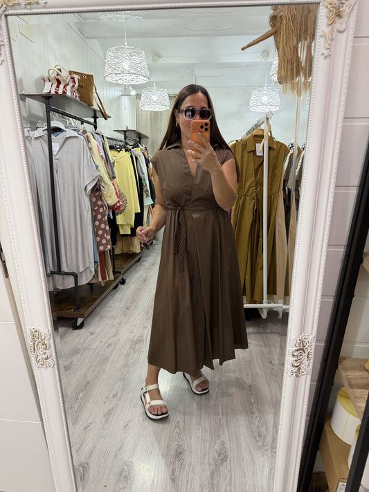 Vestido Grace cruzado chocolate