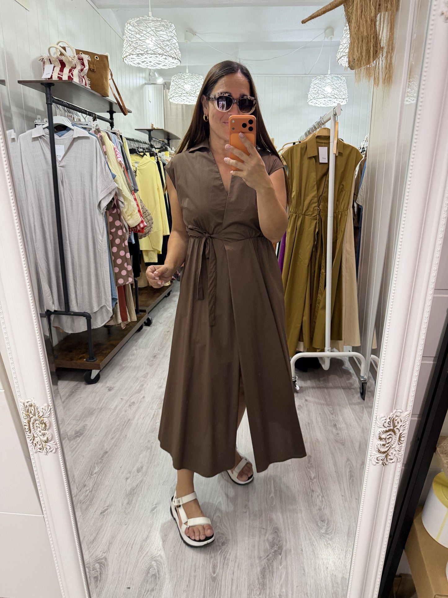 Vestido Grace cruzado chocolate