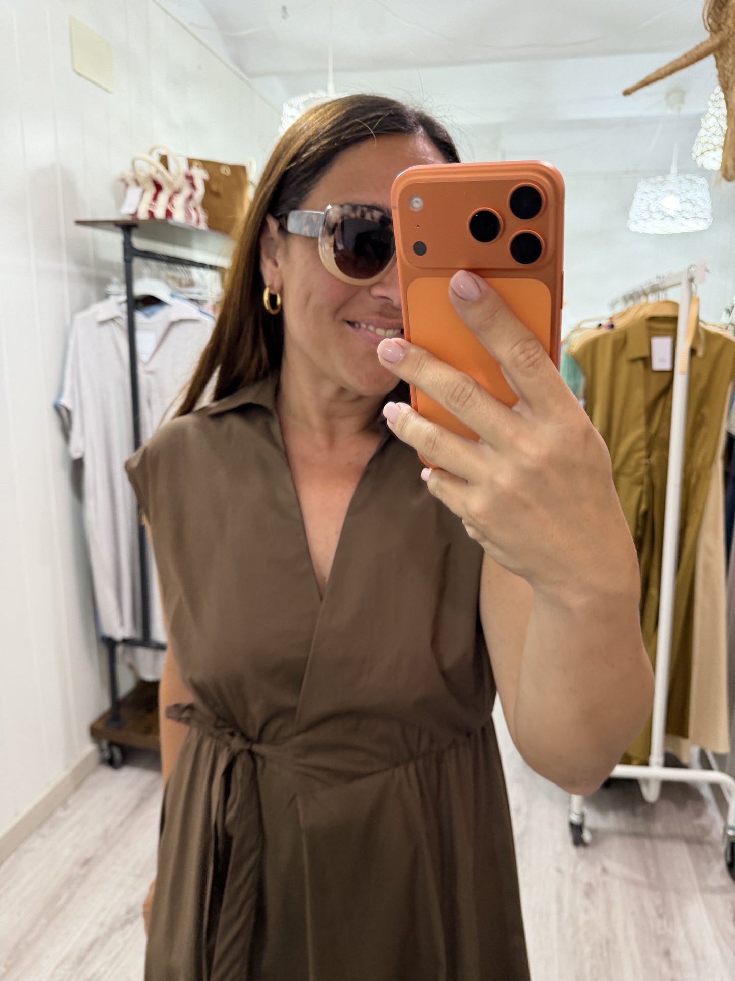 Vestido Grace cruzado chocolate