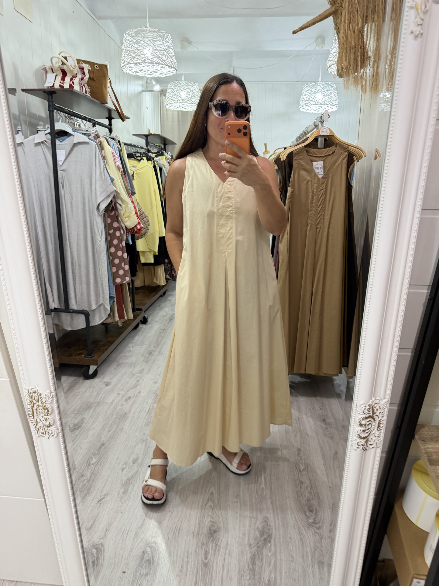 Vestido Greta crudo