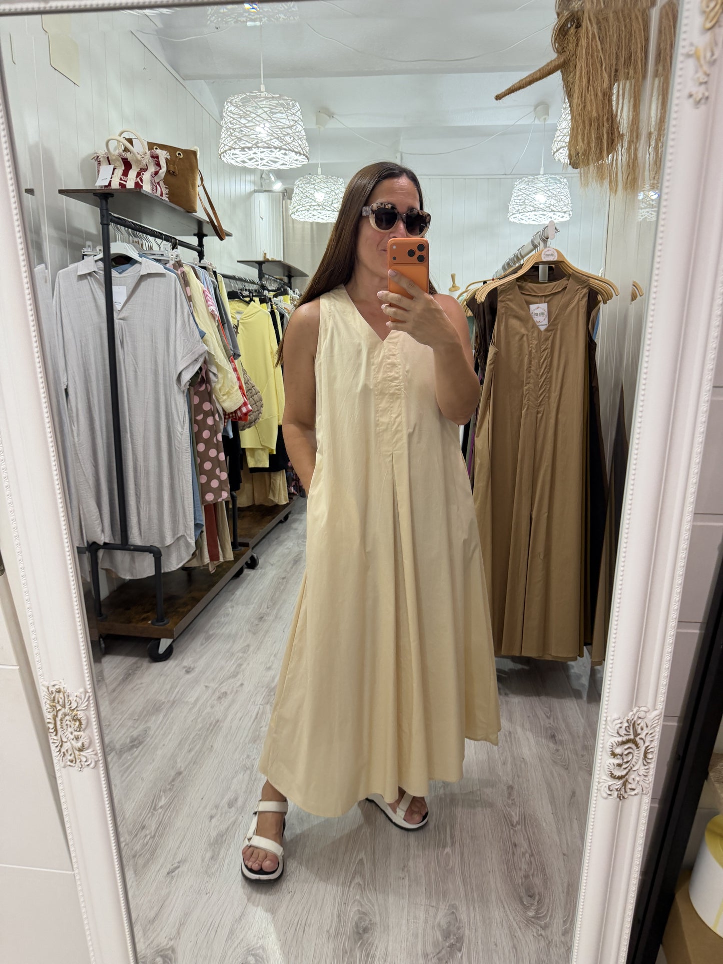 Vestido Greta crudo