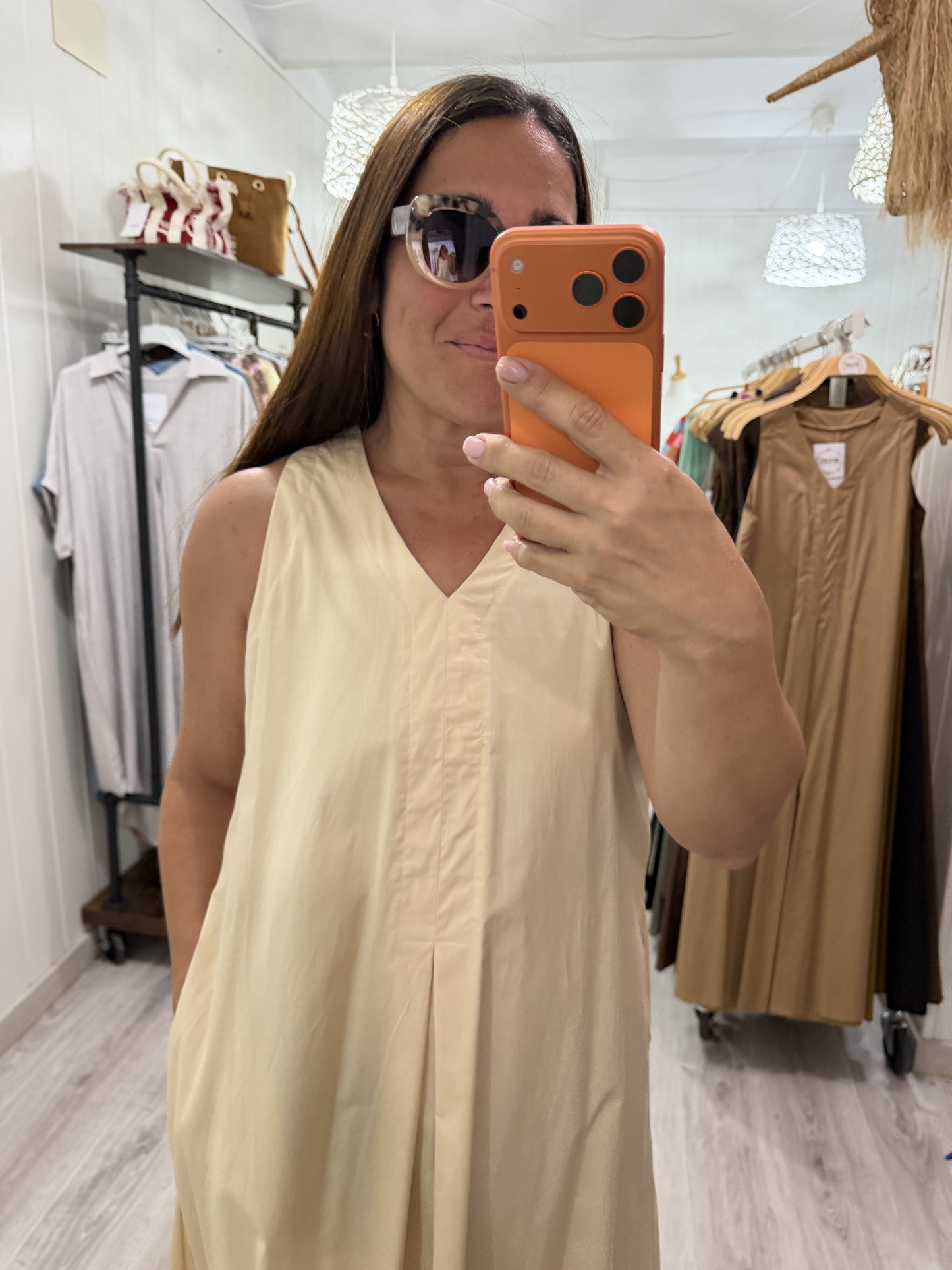 Vestido Greta crudo