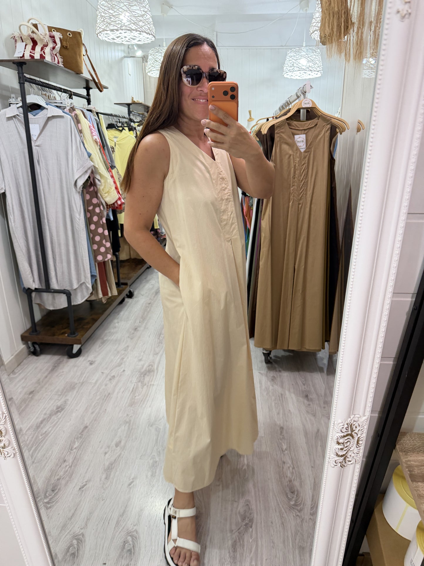 Vestido Greta crudo