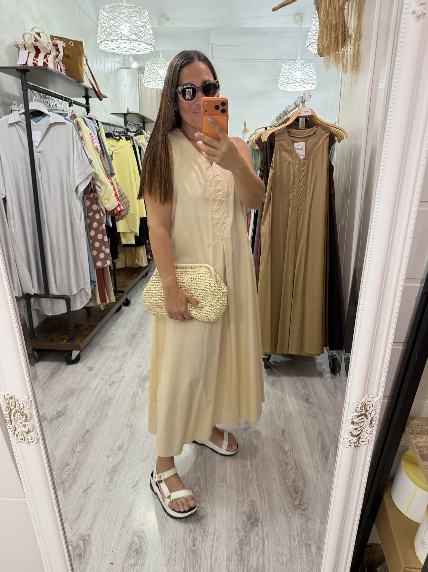 Vestido Greta crudo